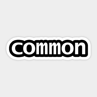 Common Typography White Text Sticker